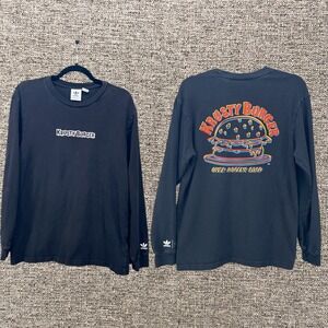 Adidas x The Simpsons Womans‎ Shirt Size Small Krusty Burger Long Sleeve Graphic